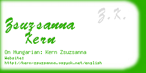 zsuzsanna kern business card